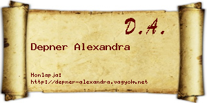 Depner Alexandra névjegykártya
